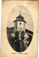 1912 Komárom, Komárnó; kőszűz a várban. L.H. Pannonia kiadása / monument in the castle (fl)