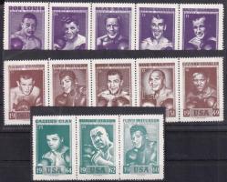 Amerikai profi boxolók 1889-1964 23 klf levélzáró
