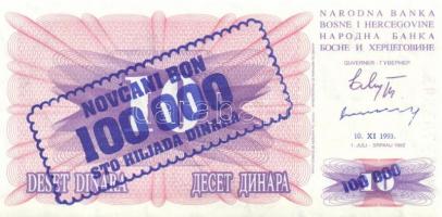 Bosznia-Hercegovina/Muszlim Köztársaság 10 db klf modern bankjegy benne "novcsani bon" T:I