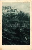 1922 Tátra, Vysoké Tatry; Batizfalvi vízesés, Gerlachfalvi csúcs. Aladár Polnisch kiadása / waterfall, mountain peak