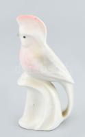 Drasche porcelán papagáj, kézzel festett, jelzett, kopásnyomokkal, m: 12 cm