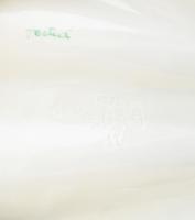 Herendi kagyló formájú nagy méretű kínáló tál. Kézzel festett, jelzett, hibátlan 24x22 cm