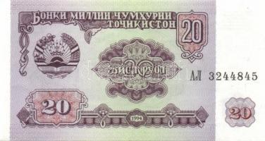 Tadzsikisztán 8 db klf modern bankjegy T:I