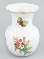 Herendi Viktória mintás váza. Kézzel festett, jelzett, hibátlan 14,5 cm