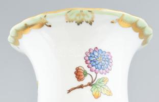 Herendi Viktória mintás váza. Kézzel festett, jelzett, hibátlan 14,5 cm