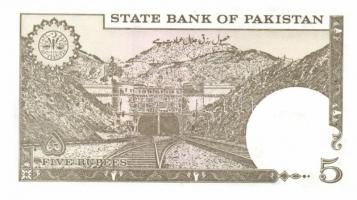 Pakisztán 5 db klf modern bankjegy T:I