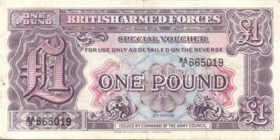 Nagy-Britannia 1950-es, 60-as, 70-es évek, katonai bankjegyek, 6 klf db T:I