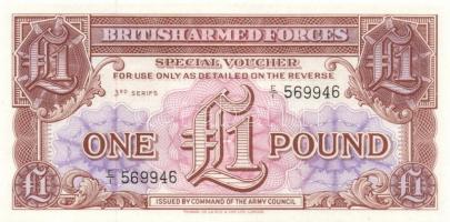 Nagy-Britannia 1950-es, 60-as, 70-es évek, katonai bankjegyek, 6 klf db T:I