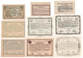 Ausztria 1920. 10h-50h (9xklf) T:I--III
Austria 1920. 10 Heller - 50 Heller (9xdiff) C:AU-F