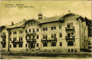 Vatra Dornei, Dornavátra, Bad Dorna-Watra (Bukovina); Bahnhotel. Verlag Rosenfeld 1912. / Otelul cailor ferate / railway hotel (wet corner)