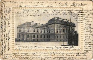 1902 Arad, Törvényszéki palota télen. Kubina B. kiadása / court in winter (EB)