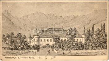 1915 Karasznyán, Krasznyán, Krasnany (Zsolna, Zilina); vár / zámok / castle (fl)