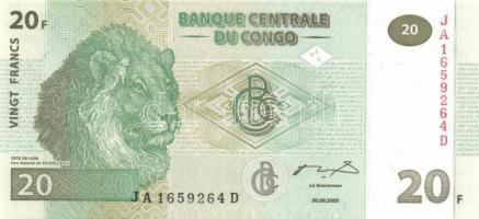 Kongó 8 db klf modern bankjegy T:I