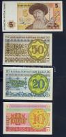 Kazahsztán 8 db klf modern bankjegy T:I