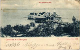 1901 Keszthely, Balaton-fürdő. Wlaszlovits Gusztáv 1122. (EK)