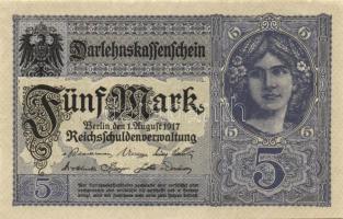 Német Birodalom / Császárság 1917. 5M (2x) T:I