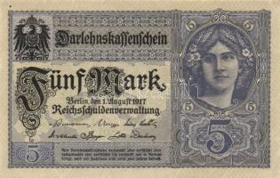 Német Birodalom / Császárság 1917. 5M (2x) T:I