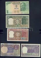 India 5 db klf modern bankjegy T:I