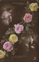 Roses, romantic couple, Rózsa, romantikus pár