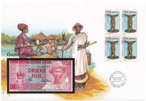 Nyugat-Afrikai Államok / Guiné-Bissau 1990. 500Fr felbélyegzett borítékban, bélyegzéssel T:1  West African States / Guiné-Bissau 1990. 500 Francs in envelope with stamp and cancellation C:UNC