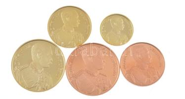 Thaiföld DN. "V. Ráma király / Angkor-Vat templom" 5xklf emlékérem a Magyar Pénzverő kiadá...