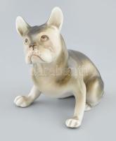 Royal dux kutya figura. Kézzel festett, jelzett, hibátlan 12 cm