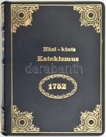 Stehelin Christof: Catechismusi Házi-Kints, Avagy, A Keresztyéni Hit Fö-Ágazatinak Kérdések és Feleletek által való Magyarázatja, És Annak a Meg-győzés, Meg-visgálás, Fel-serkentés, Intés és Vigasztalás által, a Lelkiesméretre való Alkalmaztatása, ezekből szedegettetett Könyörgésekkel együtt: Mellyet az Idvességes Tudományban nevekedni kivánó Lelkeknek, kiváltképen pedig az Istent és az ő Magzatjaiknak és Tselédjeiknek Idvességet kereső Házi Gazdáknak, Mind önnön-magoknak, mind az övéiknek bóldog meg-gazdagítására, fel-fedezett - -, hajdan Sangallumban az ISTEN Beszédének Sáfára. Most ismét, ugyanazon végekre, Németből Magyar Nyelvre fordíttatott. Kolosváratt, 1752., ny.n., 16+863+1 p. Modern átkötött aranyozott egészműbőr-kötés, foltos címlappal, rajta lyukakkal és possessori bejegyzésekkel, régi tulajdonosi bélyegzésekkel, foltos lapokkal.   A kiadvány az Erdélyi Református Egyház Főkonzisztóriumának nyomdájában, Pataki István nyomdász munkájával készült. A fordítást Tatai Csirke Ferenc (1707-1765) debreceni lelkész készítette. Neve azért nem szerepel a kiadványban, mert Magyarországon ekkor tiltották a Káté terjesztését. Az első 18. századi erdélyi, nyomtatásban megjelent magyar nyelvű kátémagyarázat. Ritka, és fontos egyházi munka!