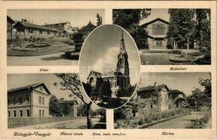 Diósgyőr-Vasgyár (Miskolc), Fő tér, kultúrház, kórház, állami iskola, római katolikus templom