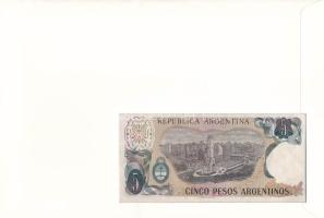 Argentína 1983-1984. 5P felbélyegzett borítékban, bélyegzéssel T:I Argentina 1983-1984. 5 Pesos in e...