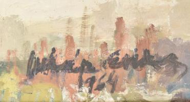 Juhász Erika (1926-2018): Balatonfelvidék, 1964. Olaj, farost, jelzett. Dekoratív fakeretben, 60×80 ...