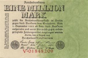 Német Birodalom / Weimari Köztársaság 1923. 1.000.000M (3x) T:I,I-