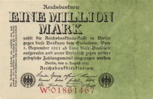 Német Birodalom / Weimari Köztársaság 1923. 1.000.000M (3x) T:I,I-
