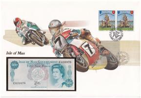 Man-sziget DN (1979) 50p felbélyegzett borítékban, bélyegzéssel T:I Isle of Man ND (1979) 50 Pence in envelope with stamp and cancellation C:UNC