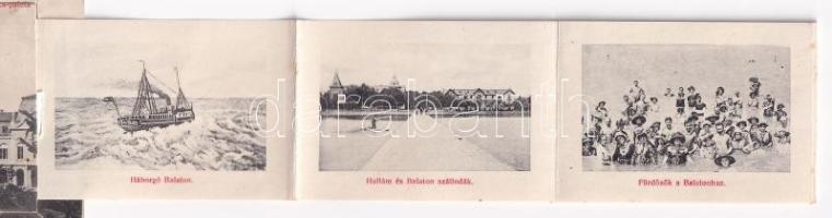 Keszthely, Gróf Festetics palota. Leporellolap 10 kis képpel, Hegyi Dezső kiadása