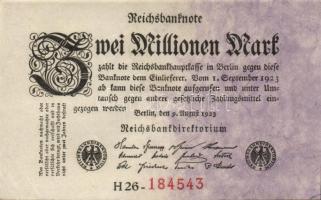 Német Birodalom / Weimari Köztársaság 1923. 1.000.000M (3x) T:I,I-