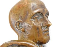 DONATELLO mellszobra, 1900 körüli, bronz, patina, hátlapján felirat: "Donatello 1456 florenzo&q...