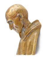 DONATELLO mellszobra, 1900 körüli, bronz, patina, hátlapján felirat: "Donatello 1456 florenzo&q...