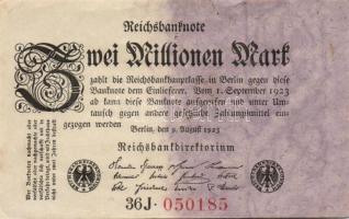Német Birodalom / Weimari Köztársaság 1923. 1.000.000M (3x) T:I,I-
