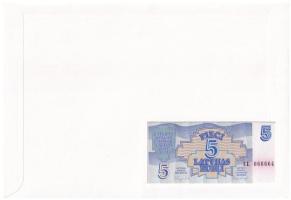 Lettország 1992. 5R felbélyegzett borítékban, bélyegzéssel T:I
Latvia 1992. 5 Rublis in envelope wi...