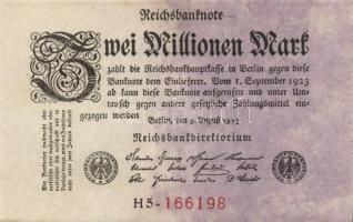 Német Birodalom / Weimari Köztársaság 1923. 1.000.000M (3x) T:I