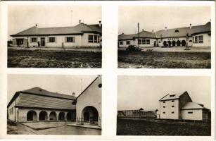 1942 Tordas (Fejér), Balogh Elemér Szövetkezeti Mintafalu, Székház, udvari folyosó részlet, magtár, kukoricagórék