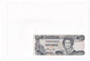 Bahamák 1984. 50c felbélyegzett borítékban, bélyegzéssel T:I Bahamas 1984. 50 Cents in envelope with...