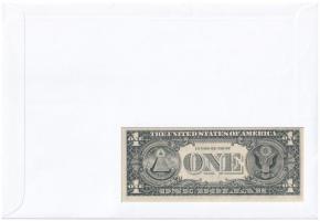 Palau 2001. 1$ felbélyegzett borítékban, bélyegzéssel T:I Palau 2001. 1 Dollars in envelope with sta...