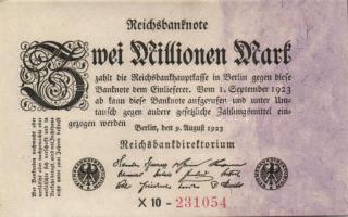 Német Birodalom / Weimari Köztársaság 1923. 1.000.000M (3x) T:I