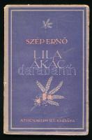 Szép Ernő: Lila ákác. Egy pesti fiú históriája. Bp.,1919, Pantheon, 236 p. Első kiadás. Kiadói lila, illusztrált papírkötés, a borítón kopásnyomokkal.