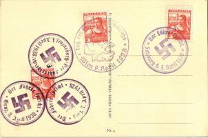 Unser Führer / Adolf Hitler. NSDAP German Nazi Party propaganda, swastika + "Der Führer spricht...