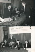1959 Bp., Fészek Club, 10 éves a Képcsarnok jubileumi rendezvény, 3 db fotó, a hátoldalon feliratozva, 18x13 cm
