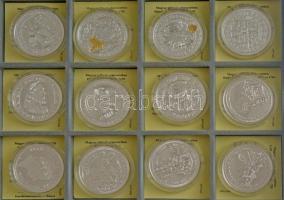 "Magyar tallérok utánveretben" 23 darabos aranyozott és ezüstözött Cu kétoldalas emlékérem...