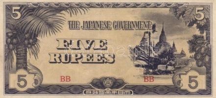 Ázsia-Óceánia/Japán megszállás/II.V.H. 1940-es évek 9 klf db T:I,I-