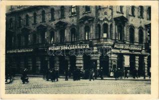 1924 Budapest VII. Keszey Vince Pilseni Sörcsarnoka, étterem. Rákóczi út 44. (EK)